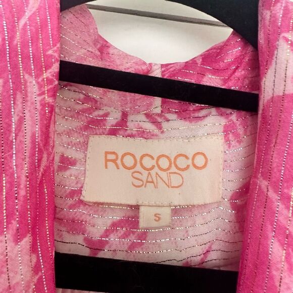 Rococo Sand Women’s Small Pink Cherise Mini Dress Romantic Tropical Floral - Picture 2 of 5